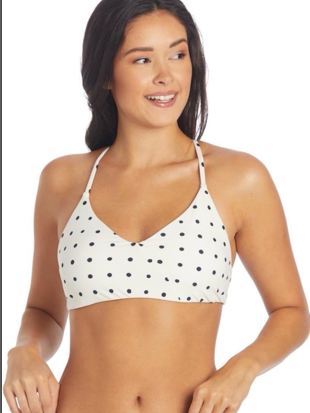 Carve Designs HAYES TOP White Polka Dot Bikini Top